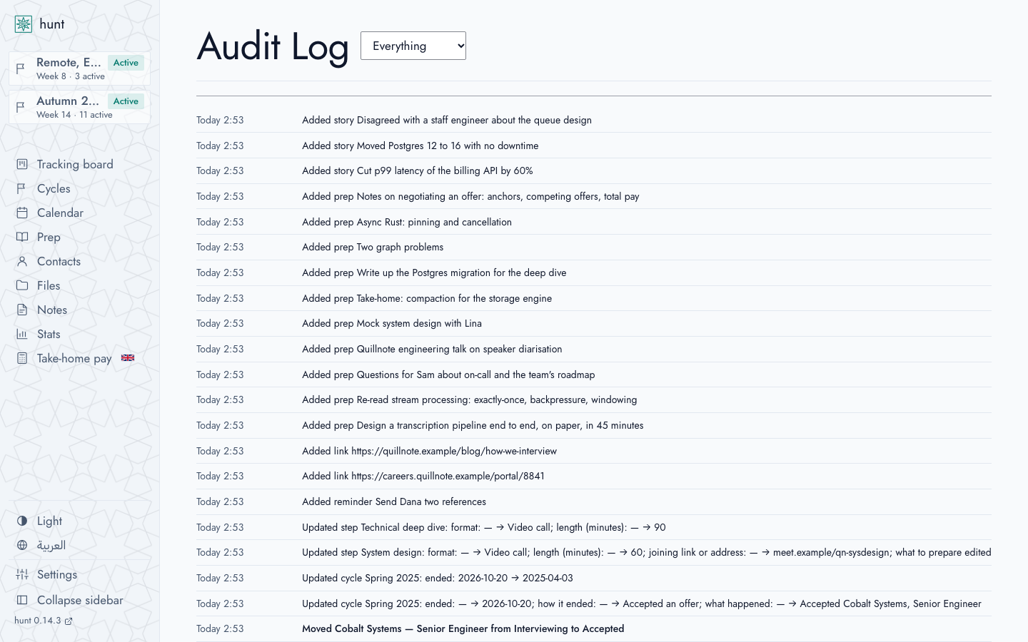 Audit Log