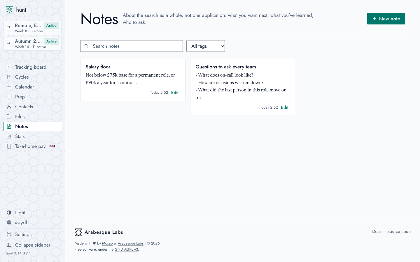 Notes
